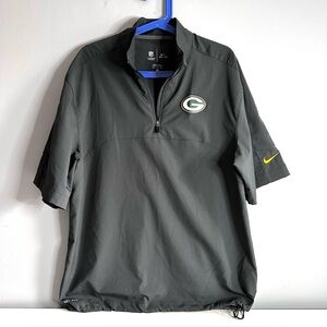 Nike Pacer Performance Grey Quarter Zip NFL Short Sleeve Jacket - M